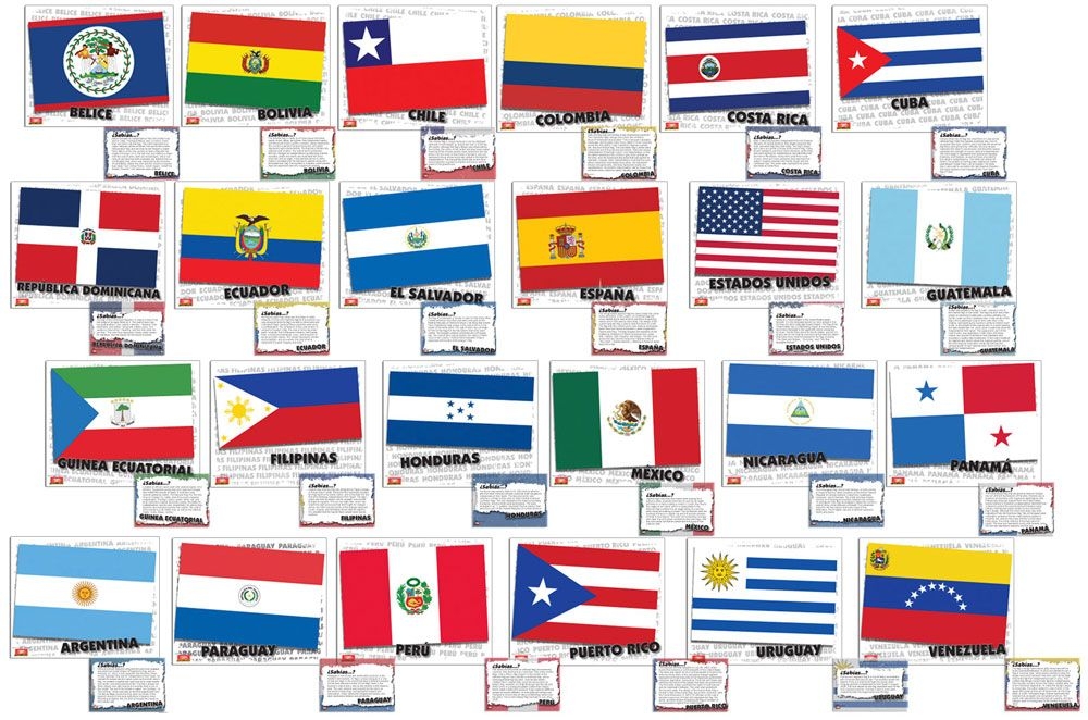 Spanish Speaking Countries Flags Printables