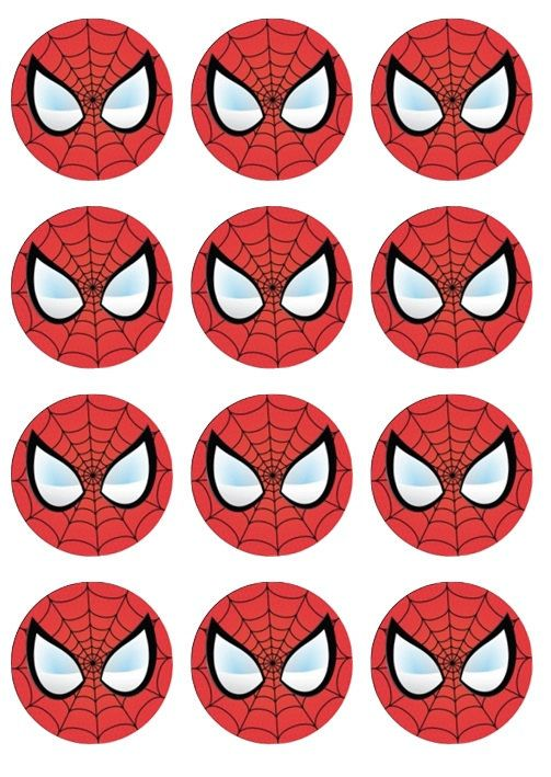 Spiderman Cupcake Topper Printable
