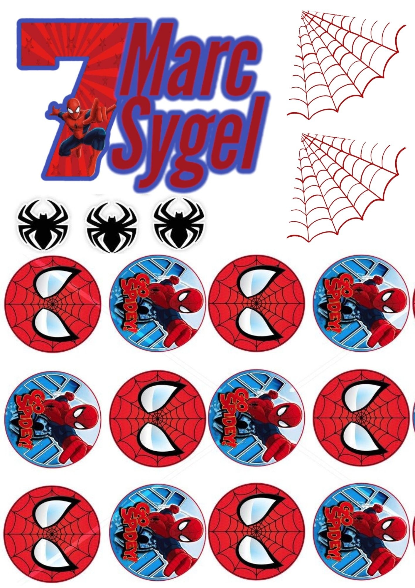 Spiderman Cupcakes Topper Spiderman Cupcakes Spiderman Cupcake 