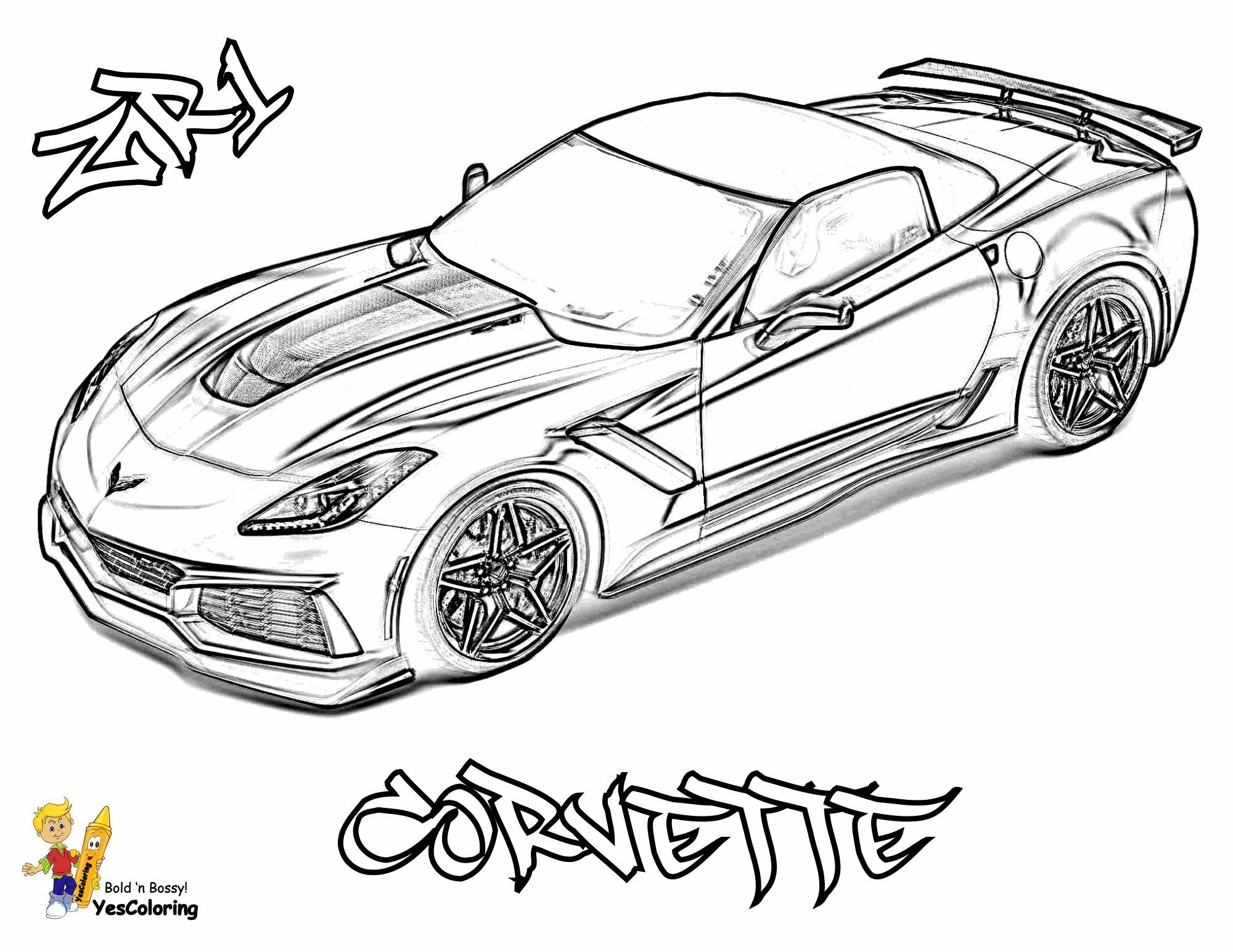 Sports Cars Coloring Pages Free Printable
