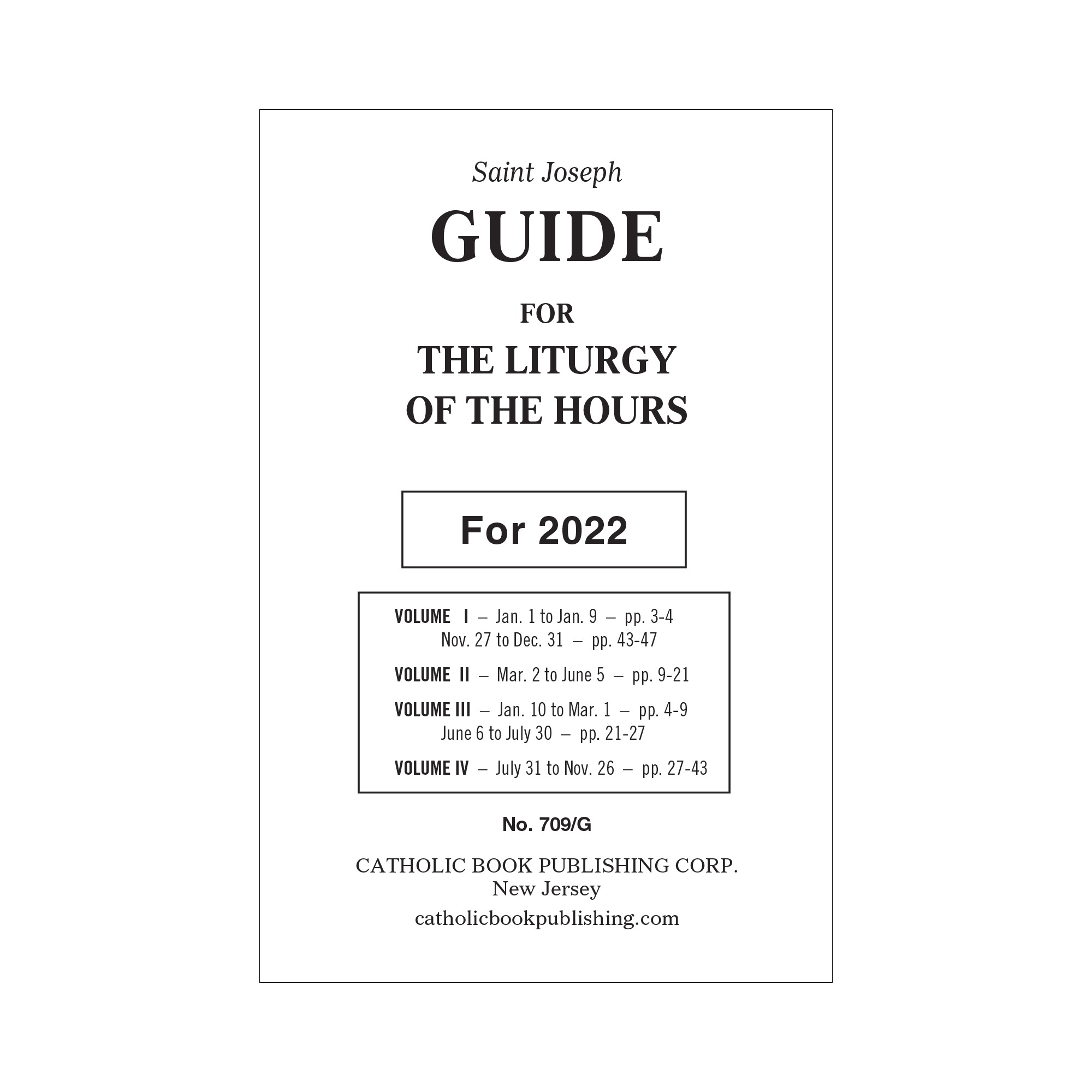 St Joseph Guide For The Liturgy Of The Hours 2025 Large Print The 