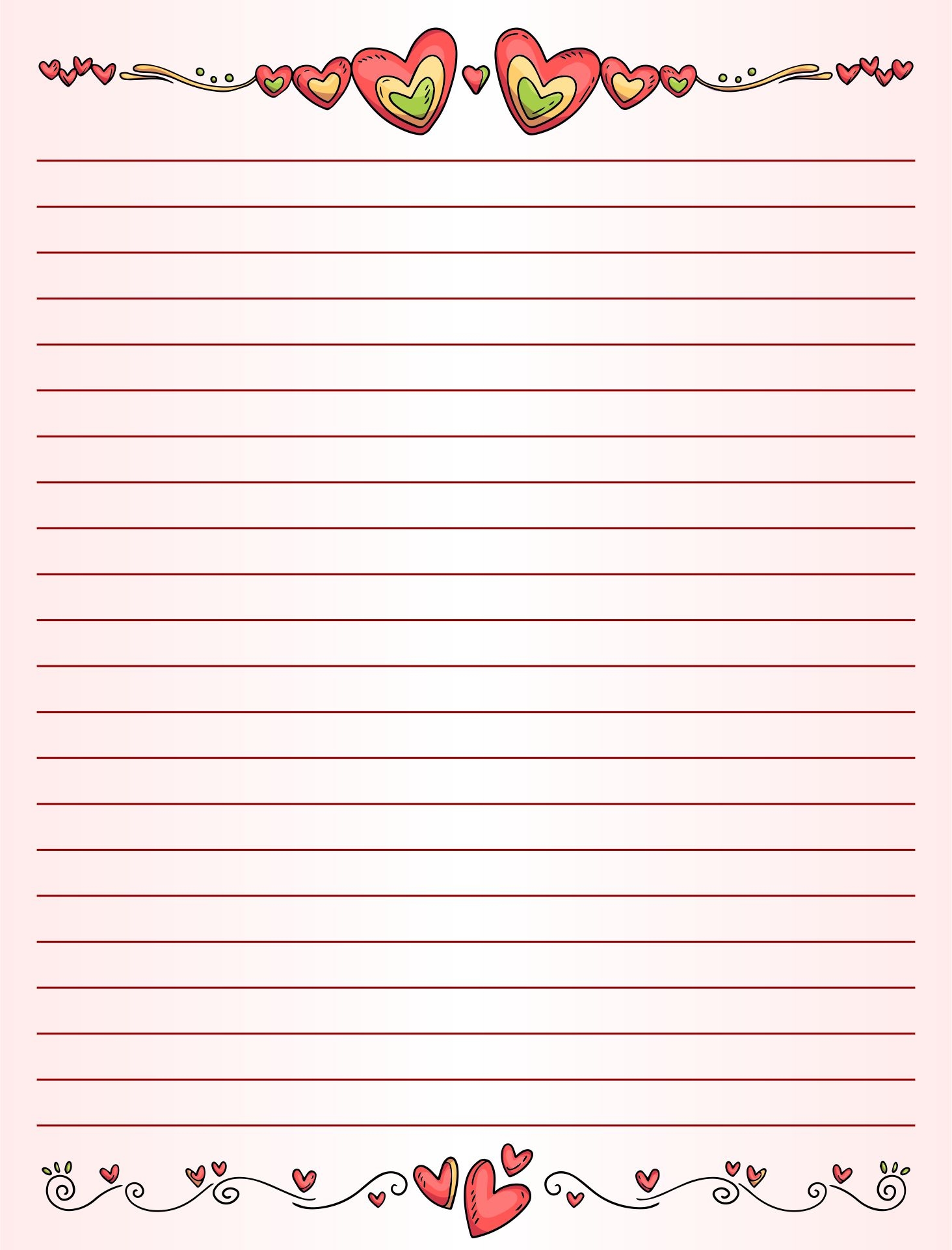 Stationary With Lines To Print