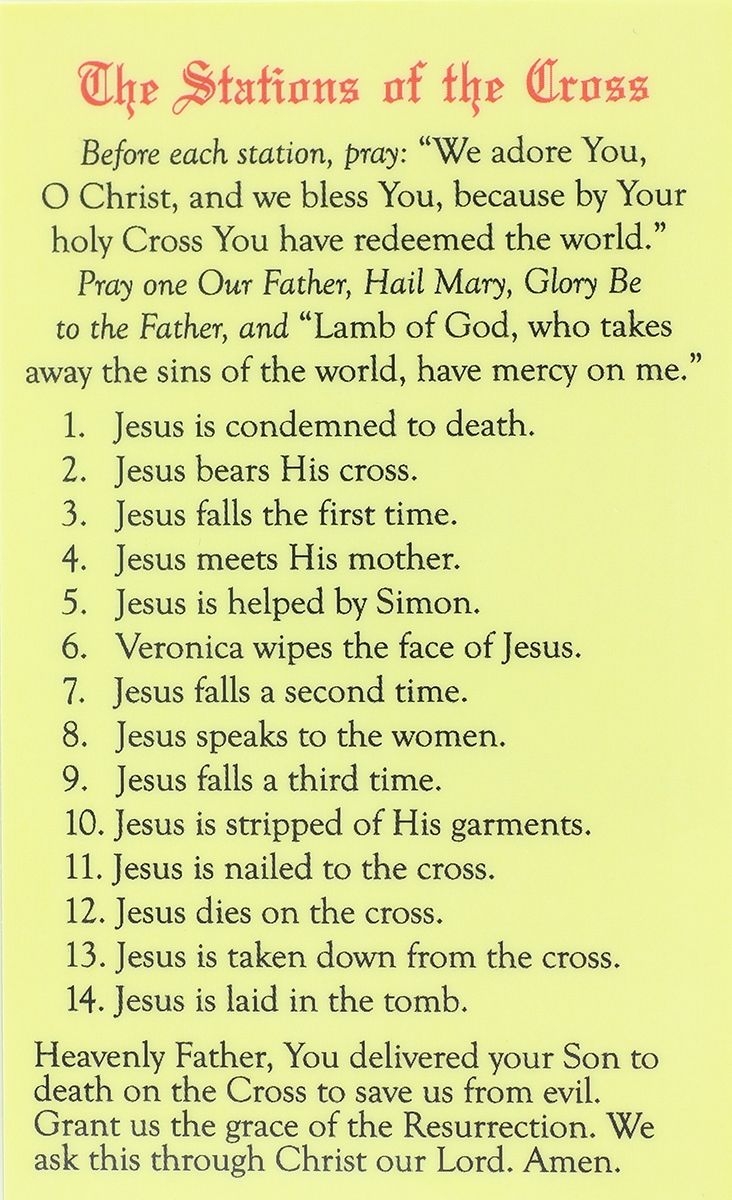 Stations Of The Cross Prayers Printable