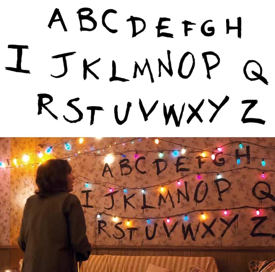 Stranger Things Download Printable Alphabet Wall Letters as Seen At 