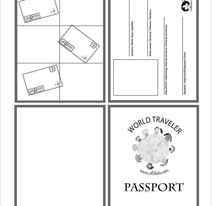 Student Activity Passport Template