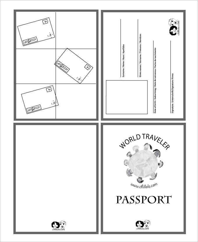 Student Activity Passport Template