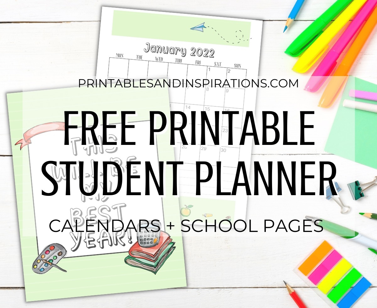 Student Planner 2025 21 Printable Camilla N Larsen