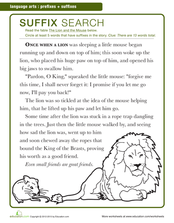 Suffixes Worksheets Prefixes And Suffixes Suffix
