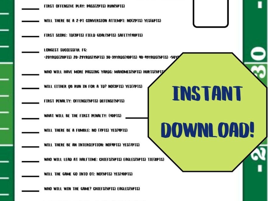 Super Bowl 2025 Prop Bets Printable Mikayla S Somerset