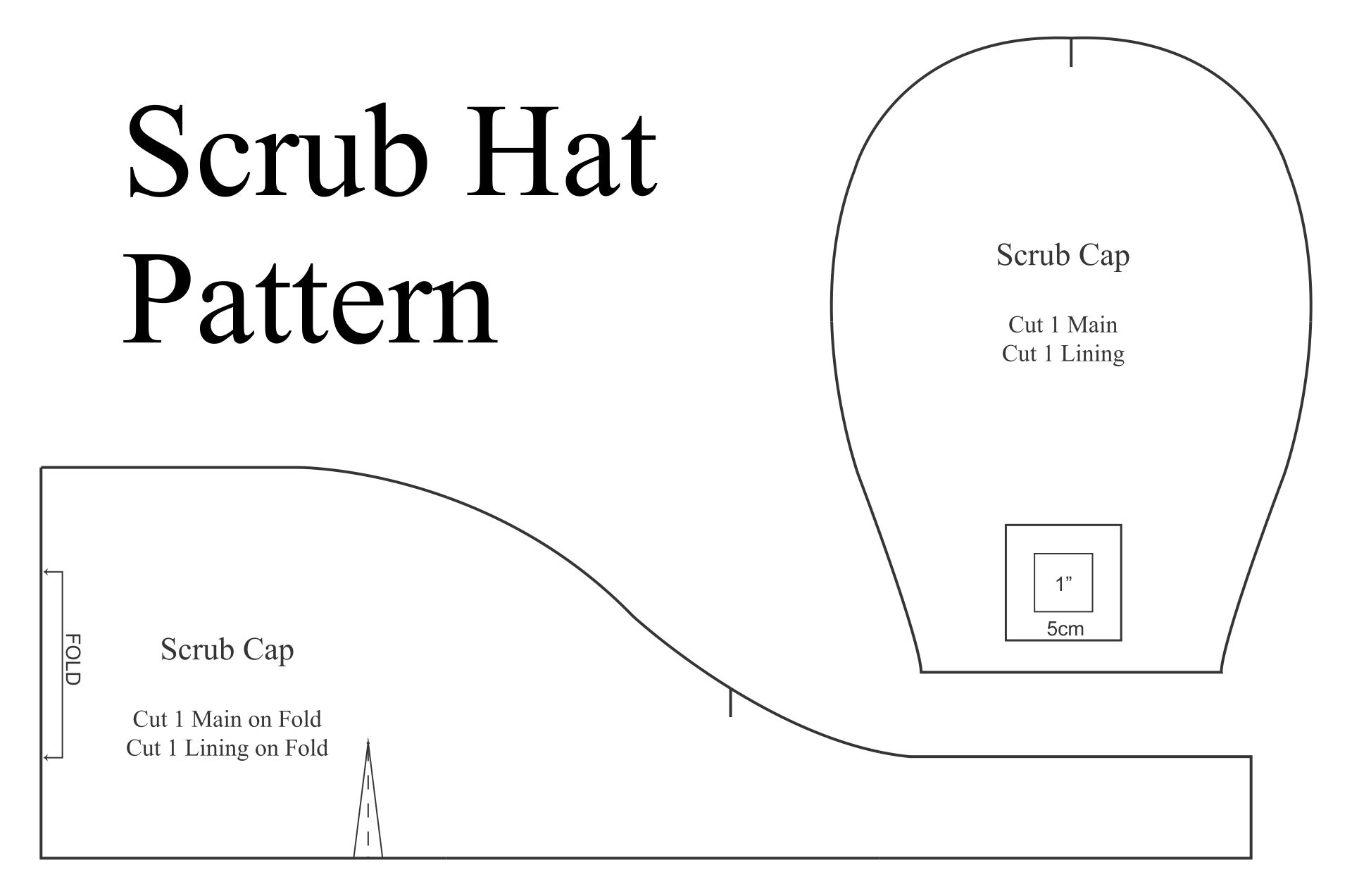 Surgical Hat Patterns 10 Free PDF Printables Printablee