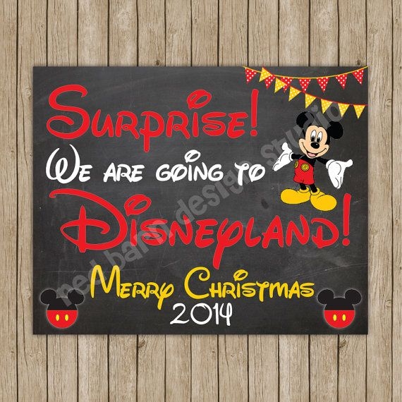 Surprise YouRe Going To Disneyland Printable
