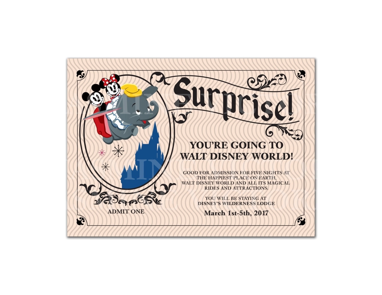 Surprise You 39 re Going To Disneyland Printable Printable Templates