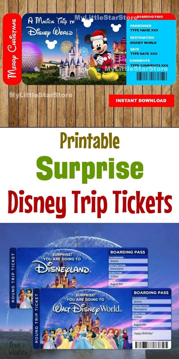 Surprise You 39 re Going To Disneyland Printable Printable Templates
