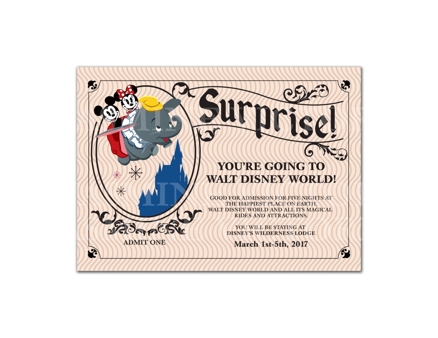 Surprise You 39 re Going To Disneyland Printable Printable Templates