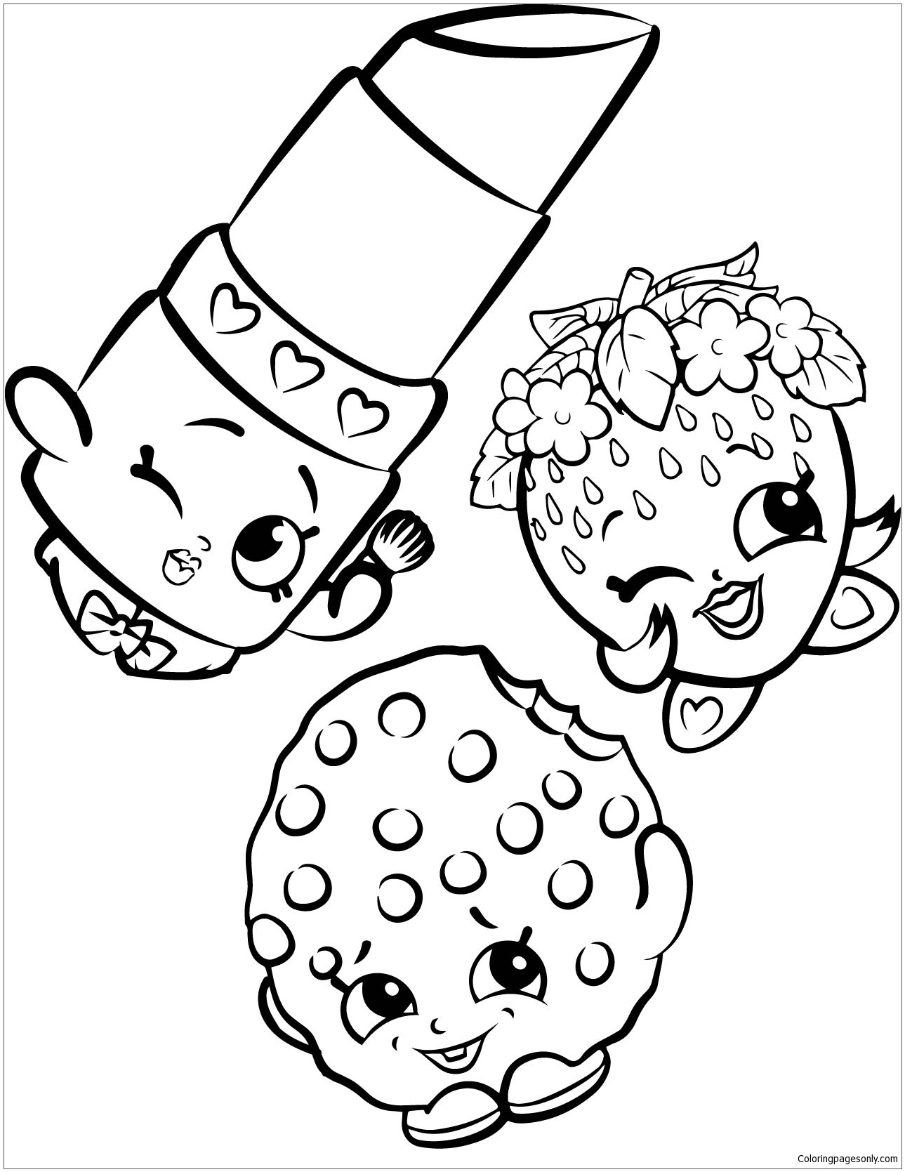 Sweet Shopkins Characters Coloring Page Free Coloring Pages Online