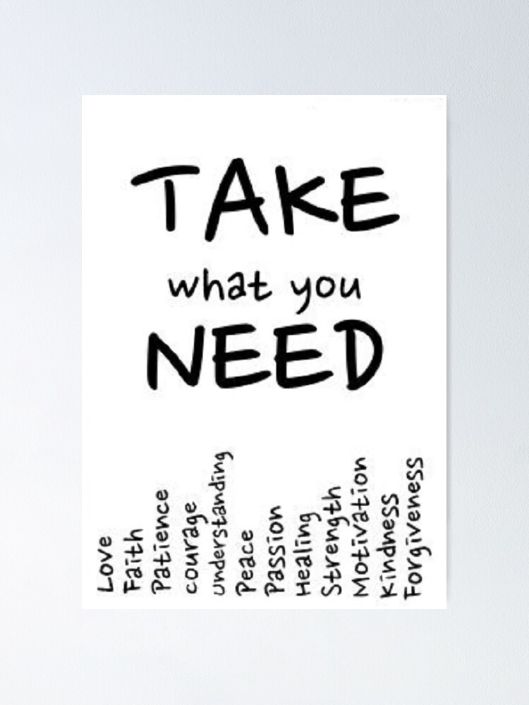 Take What You Need Printable