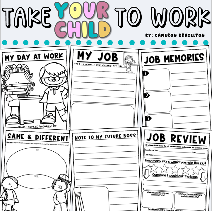 Take Your Child To Work Day Reflection Observation Sheet Activity 