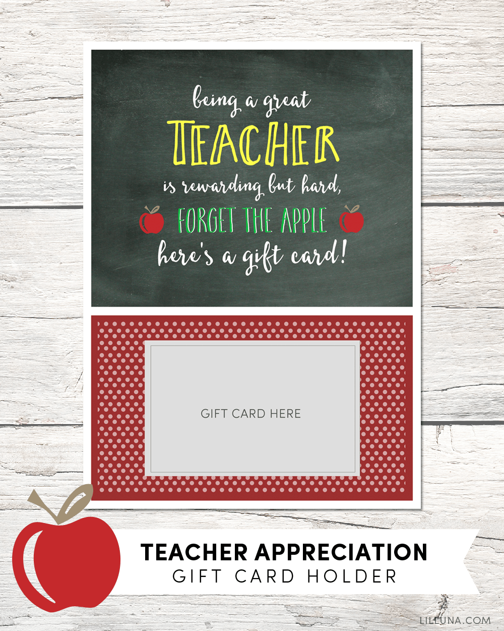 Teacher Appreciation Gift Card Holder Printable Printable Word Searches