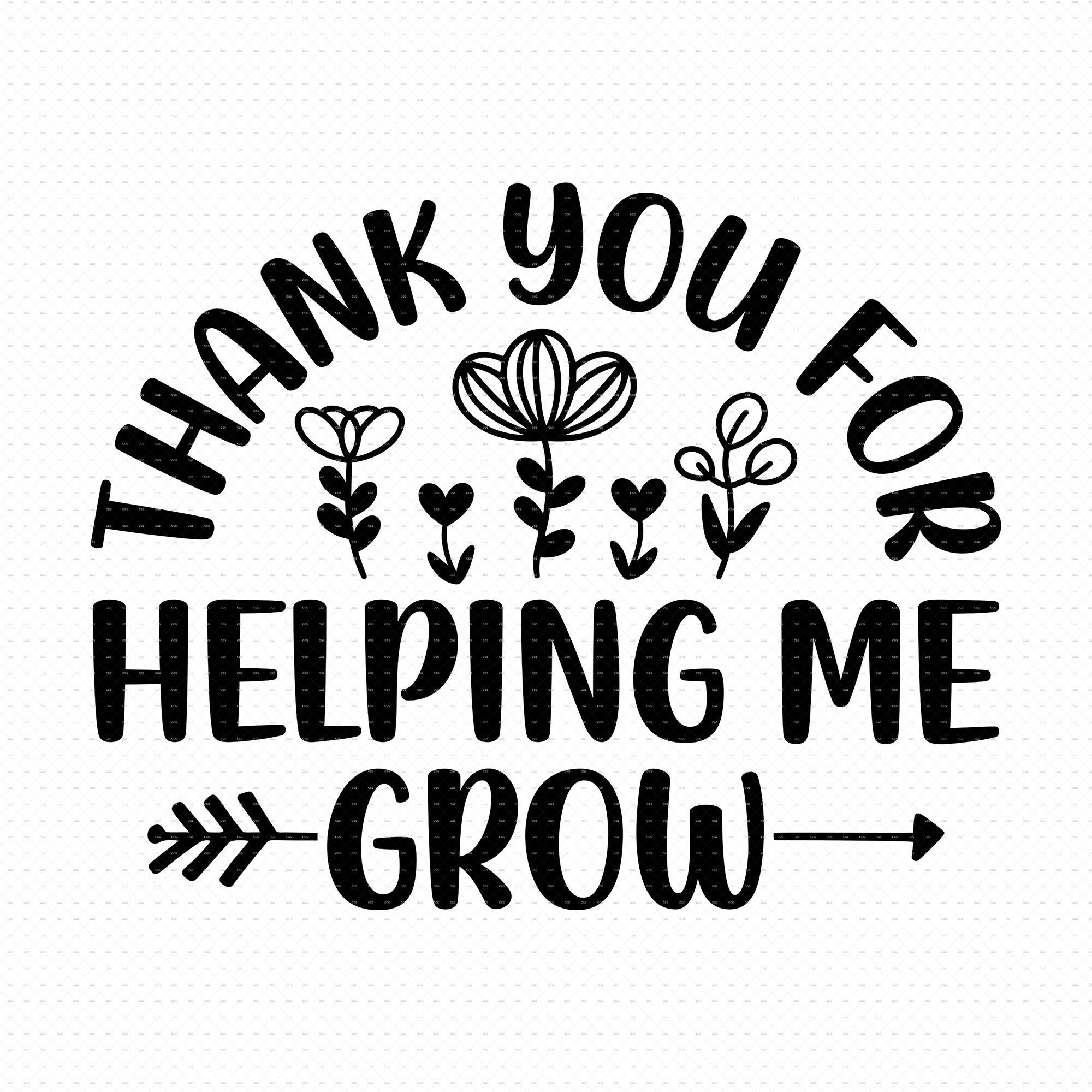 Thank You For Helping Me Grow Free Printable Prntbl 