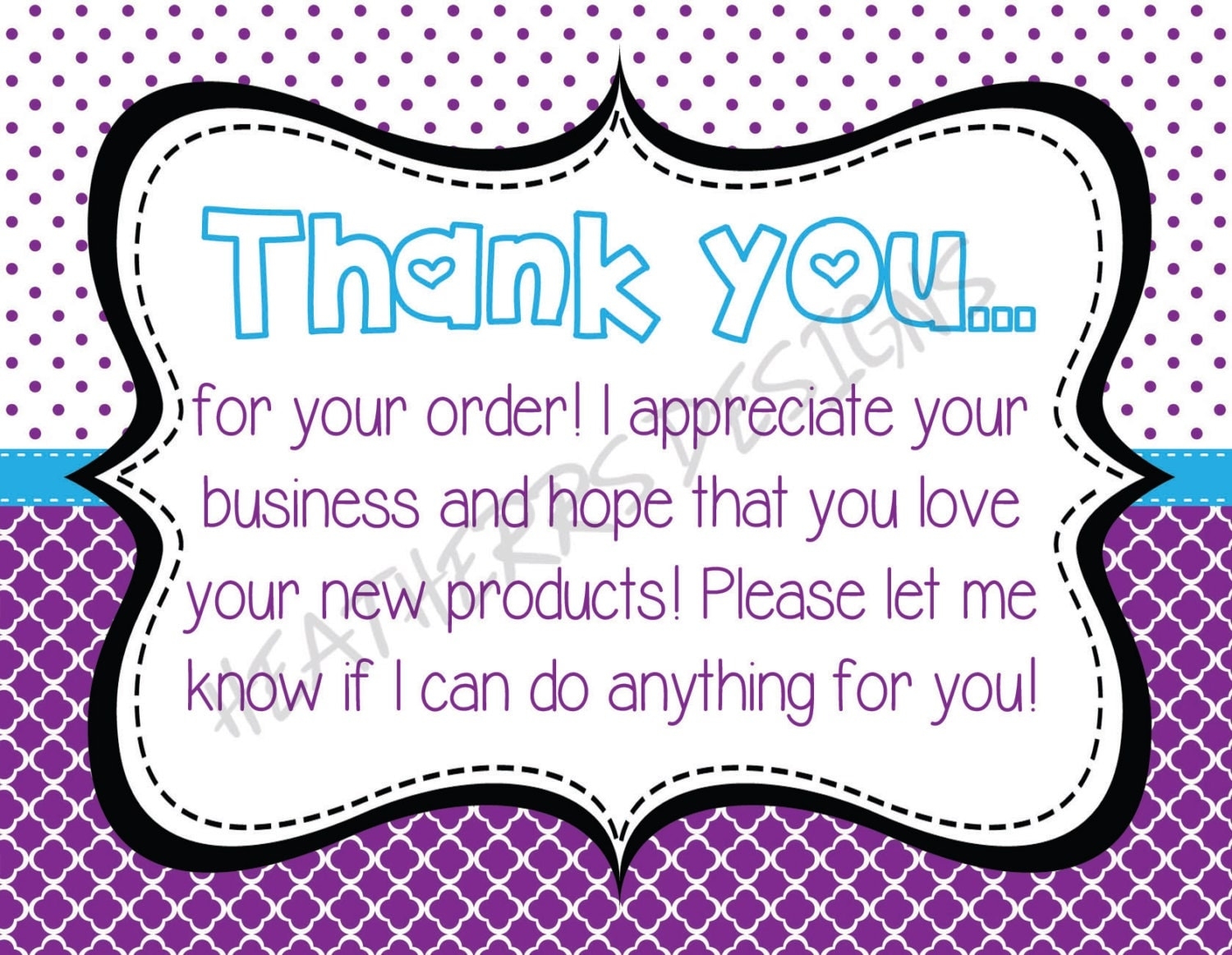 Thank You For Your Purchase Free Printable