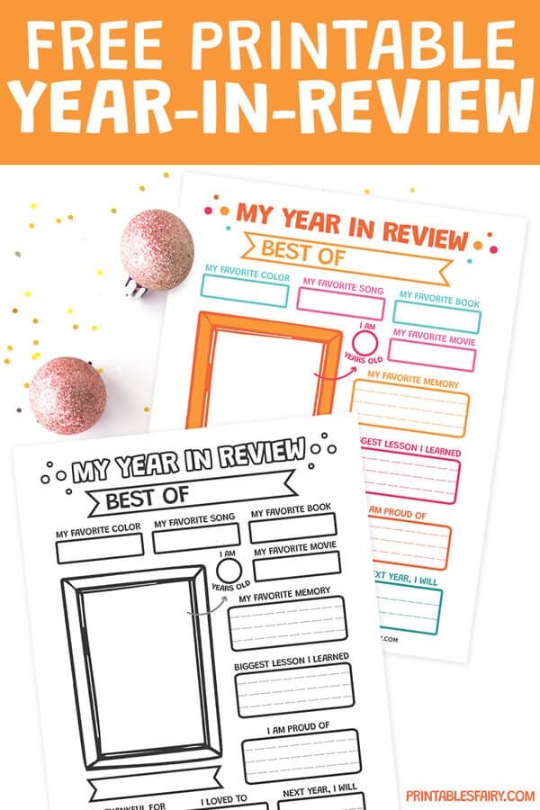 The 2025 Year In Review Printable Printables Free Kids New Years 