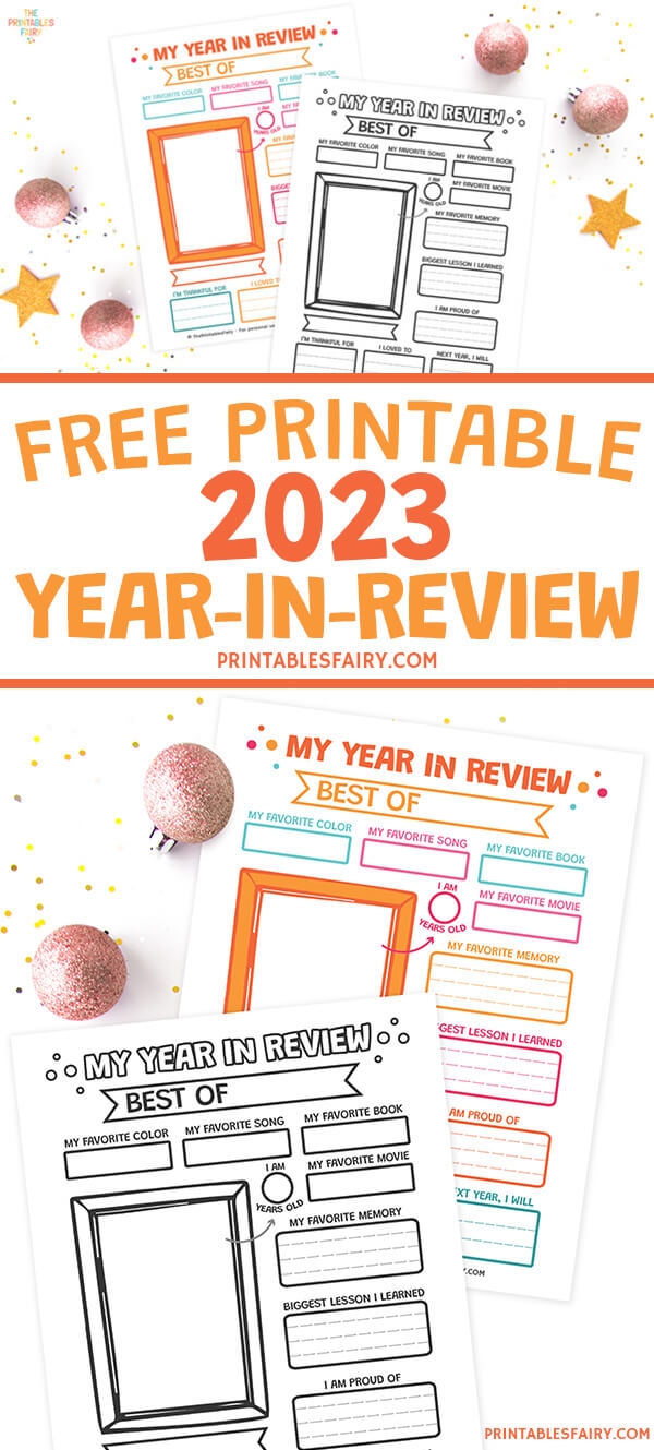 The 2025 Year In Review Printable The Printables Fairy