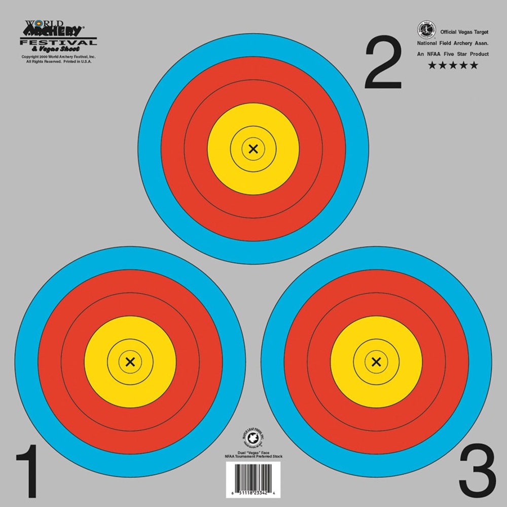 The Archery Company 3 Spot Vegas Target Faces 40cm