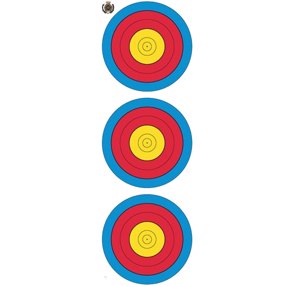 The Archery Company WA FITA Vertical 3 Spot Target Face