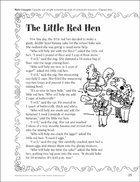 The Little Red Hen Story Printable Free