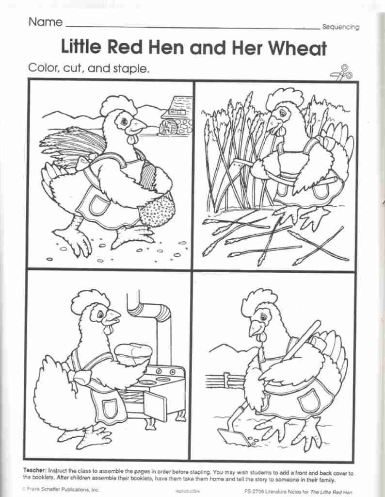 The Little Red Hen Story Printable