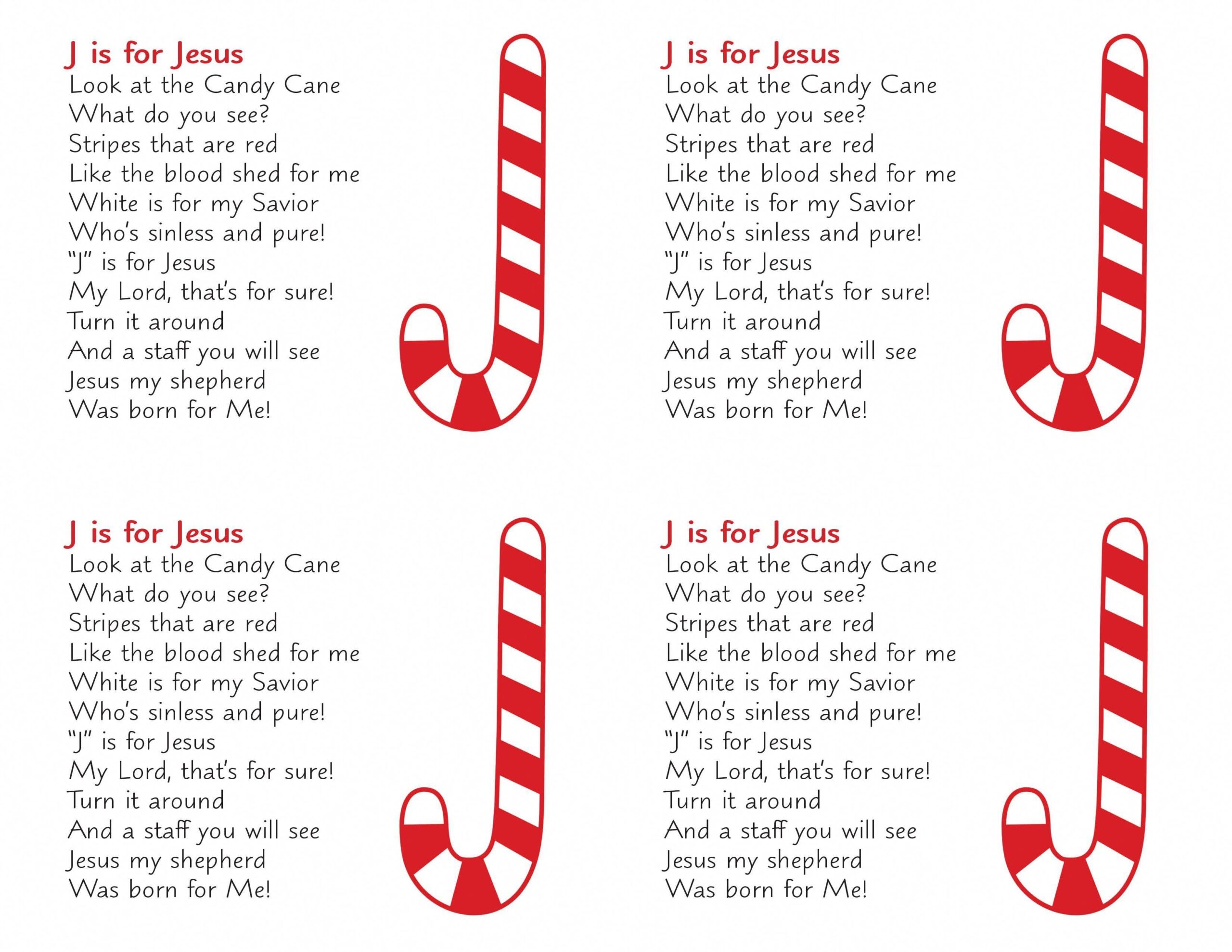 Meaning Of The Candy Cane Free Printable