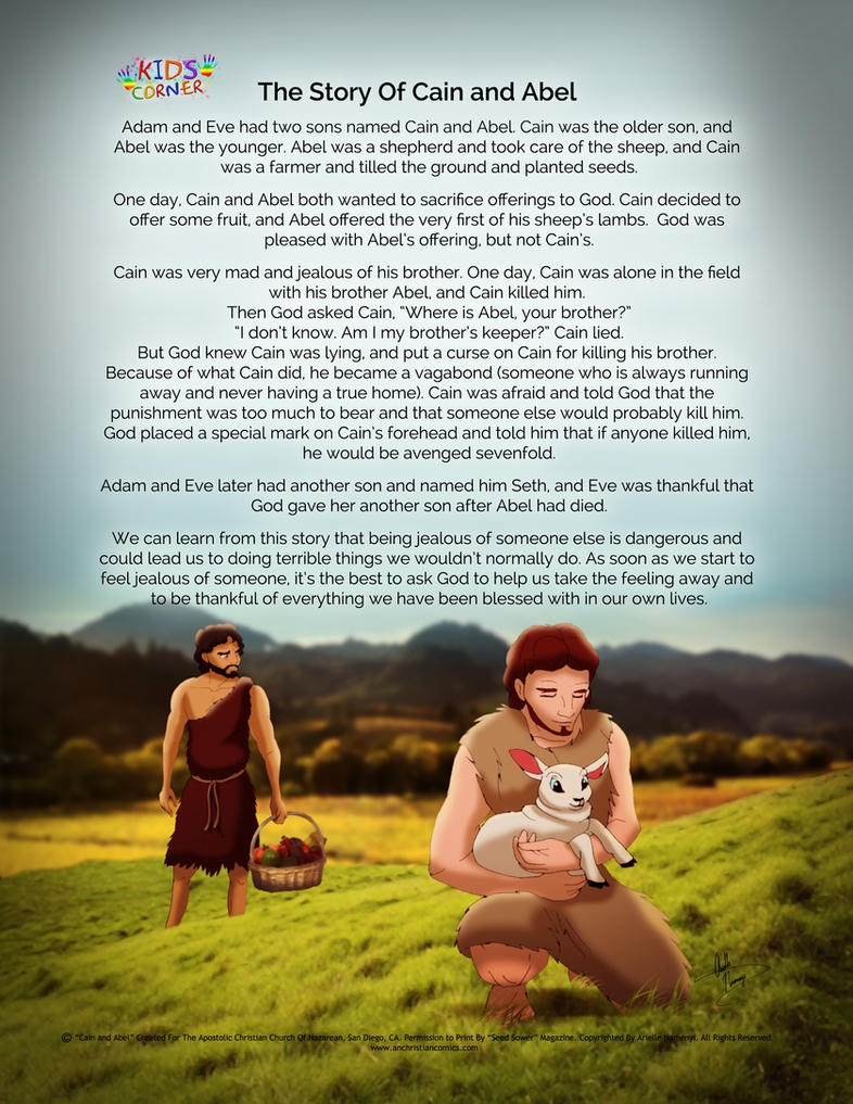 The Story Of Cain And Abel By AN ChristianComics On DeviantArt
