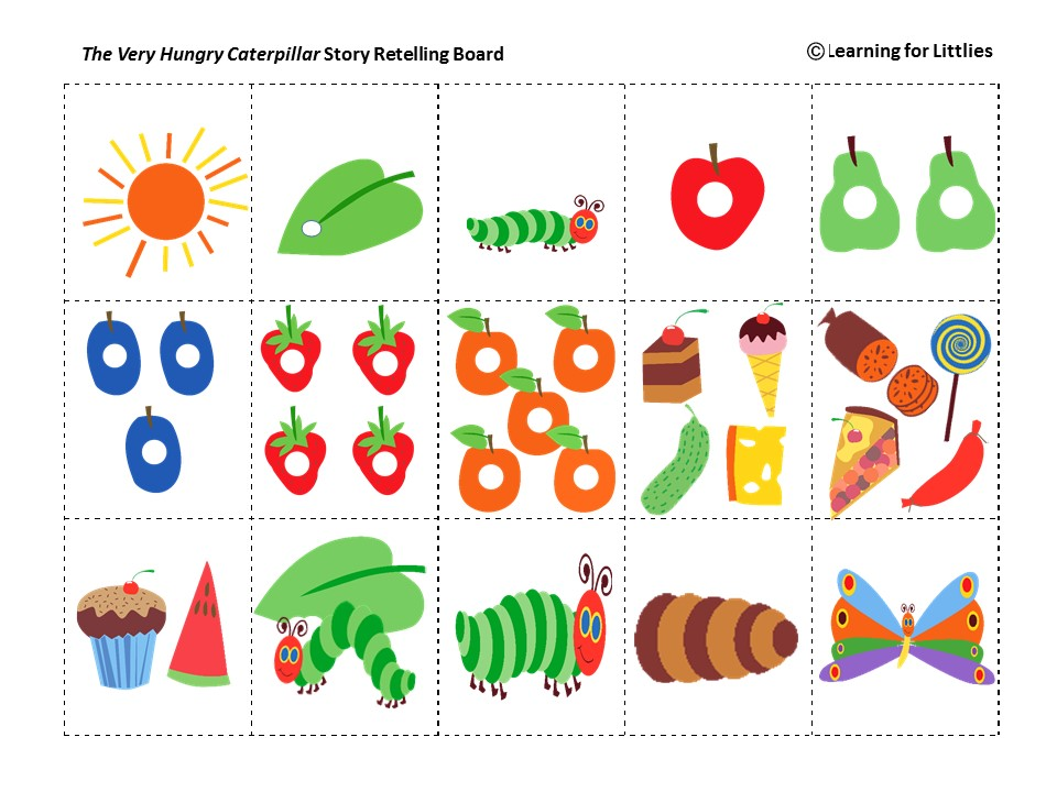 The Very Hungry Caterpillar Story Retelling Activity Card Teach In A 
