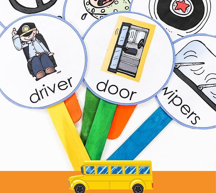 The Wheels On The Bus Printable Song Sticks