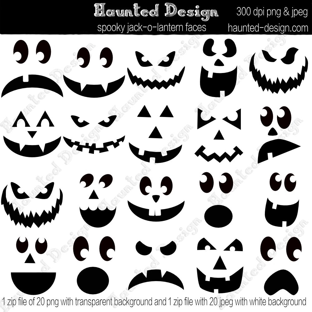 This Set Of 25 Jack o lantern Faces Will Make Your Halloween Amazing 