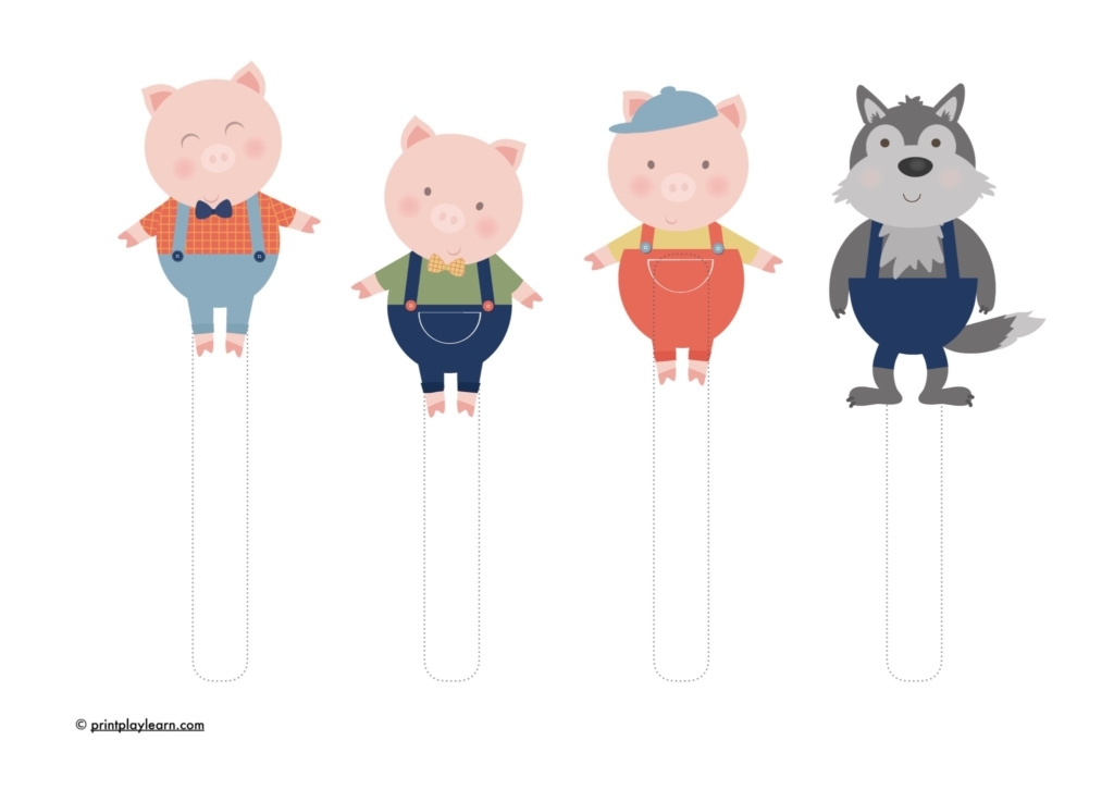 Three Little Pigs Printable Puppets Free
