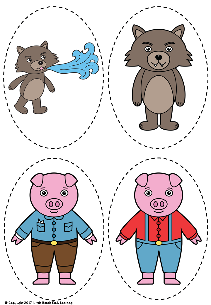 Three Little Pigs Puppets Printables