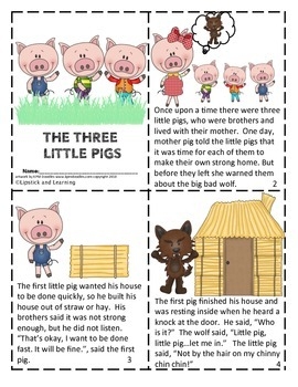 Three Little Pigs Story Printable