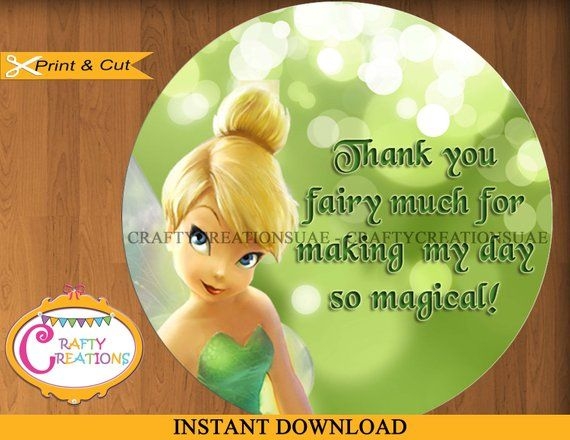 Tinkerbell Birthday Card With The Words Thank You Fairy Much For Making 