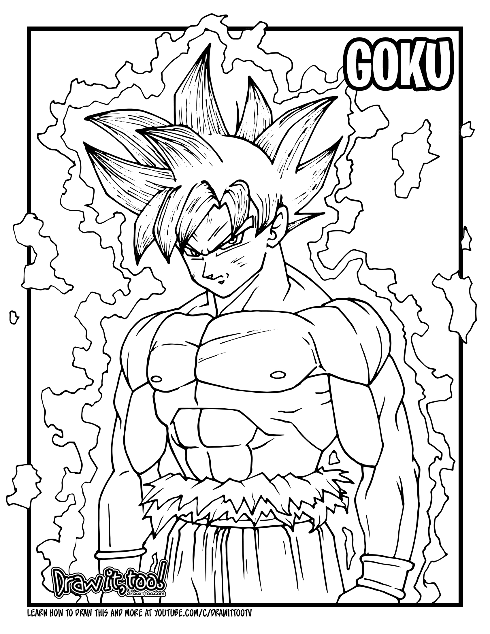 Ultra Instinct Goku Coloring Pages Coloring Pages