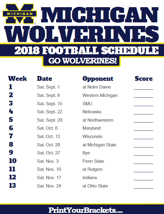 University Of Michigan Home Football Schedule 2025 Printable E Joe 