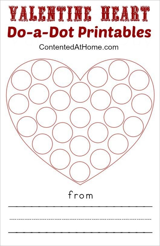 Do A Dot Art Heart Printables