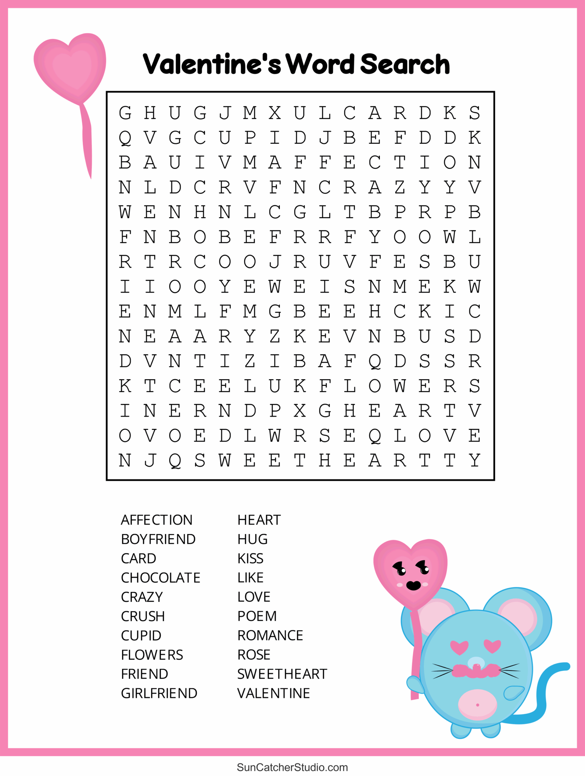 ValentineS Day Word Search Printable