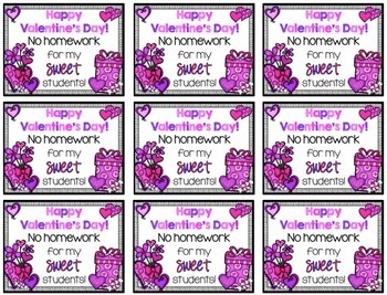 Valentines Day Free Homework Passes By A Teachable Teacher TpT