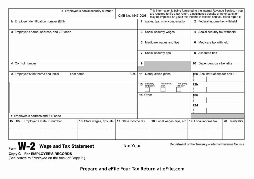 W2 2025 Form Printable For Ma