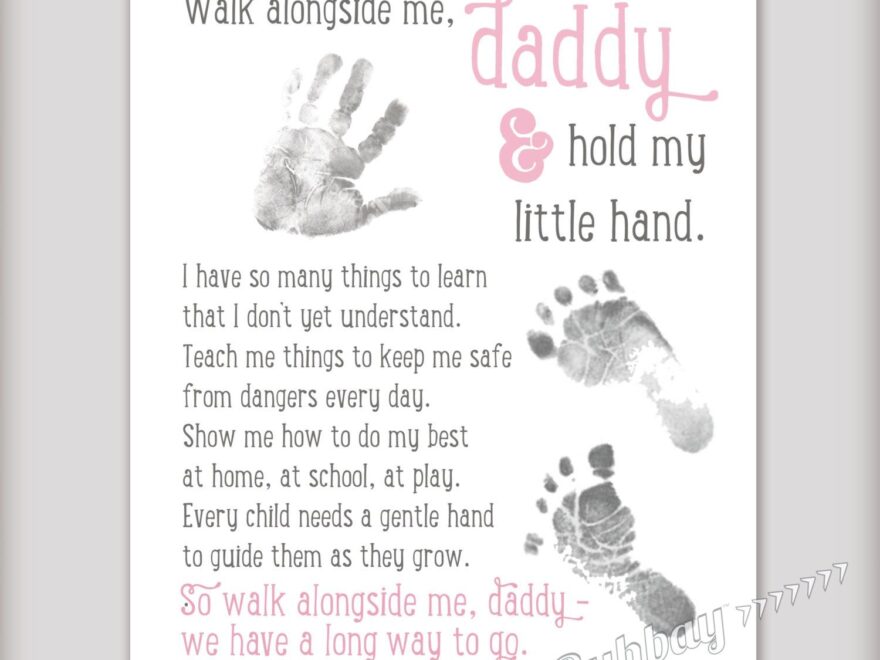 Walk Alongside Me Daddy 8x10 11x14 Printable INSTANT DOWNLOAD