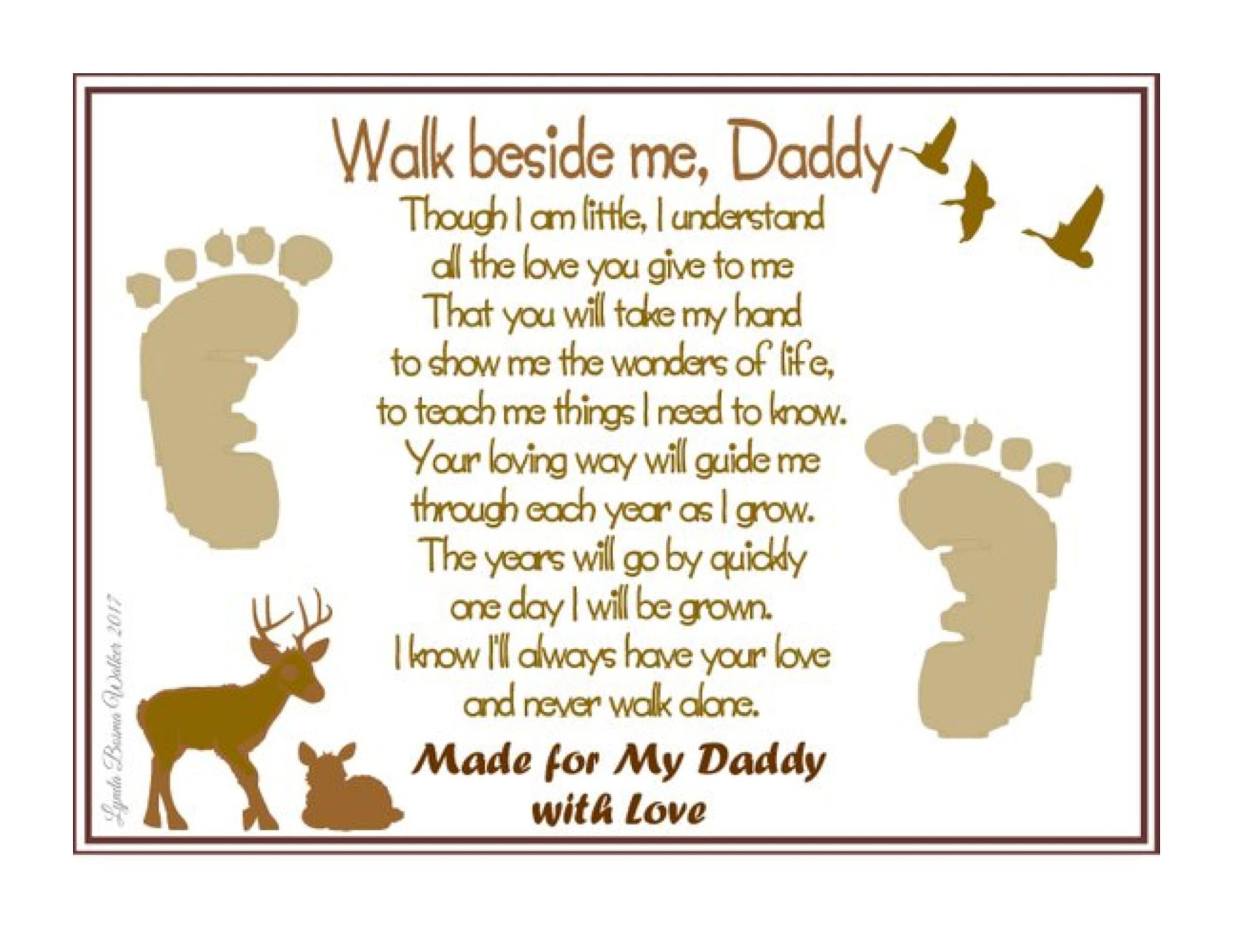 Walk Alongside Me Daddy Printable