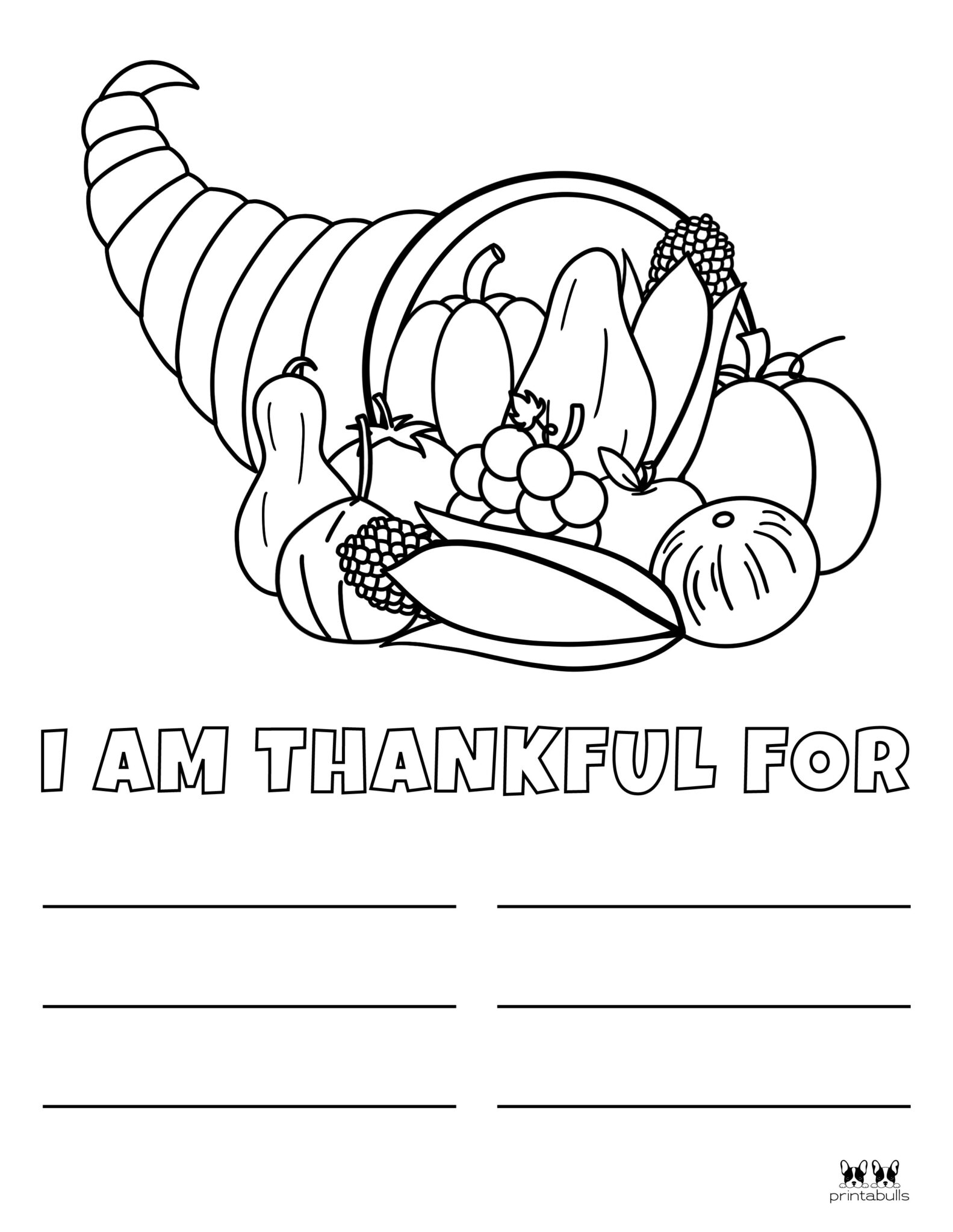What I Am Thankful For Activity Sheet