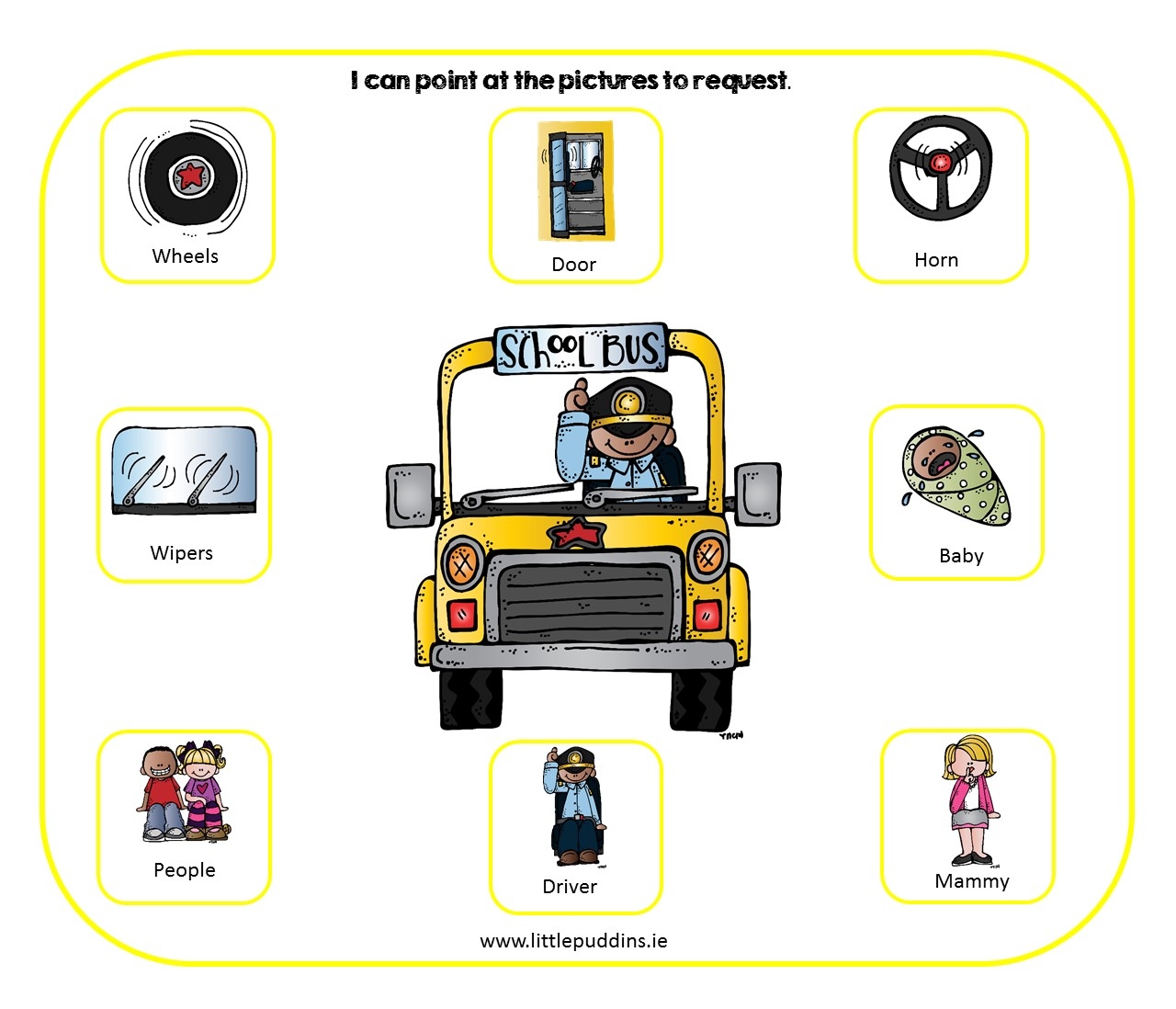 Wheels On The Bus Free Printable Little Puddins