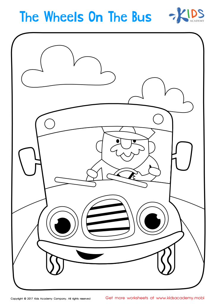 Wheels On The Bus Printable Pictures